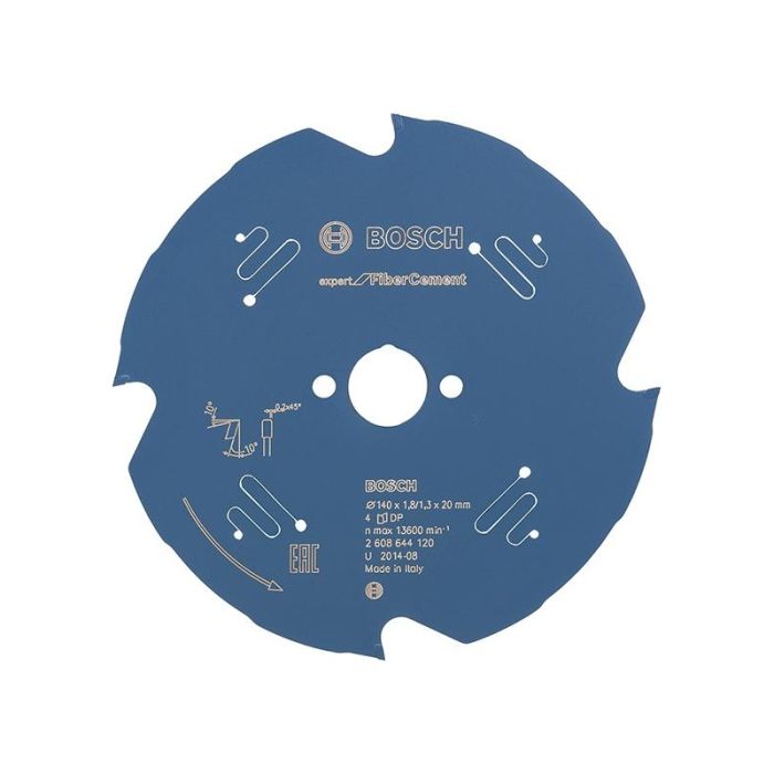 BOSCH - Panza fierastrau circular HM Expert Fiber Cement, 140x1.8/1.3x20mm, 4 dinti TCG [2608644120]