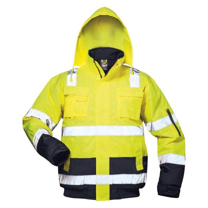 Safestyle - Jacheta pilot reflectorizanta Axel, galben/albastru, mas. 2XL