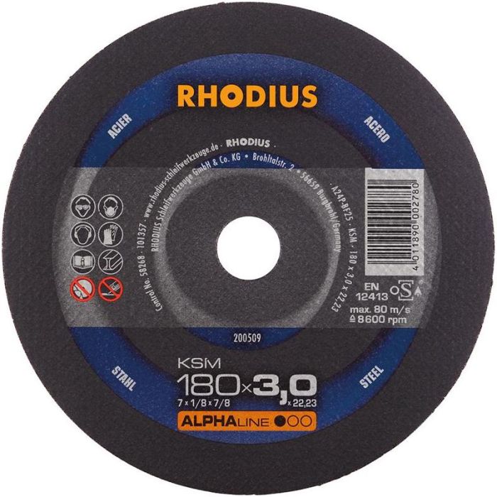 RHODIUS - Disc de taiere KSM 180 x 3.0mm [200509]