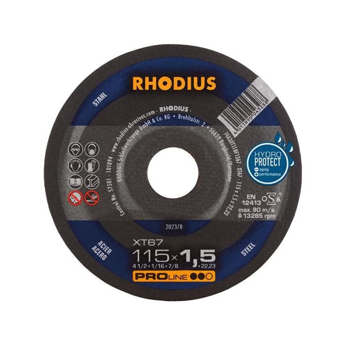 RHODIUS - Disc de taiere XT67 115x1.5mm [202378]