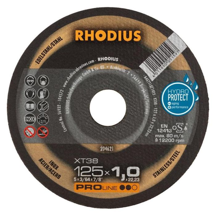 RHODIUS - Disc de taiere XT38 125x1.0mm [204621]