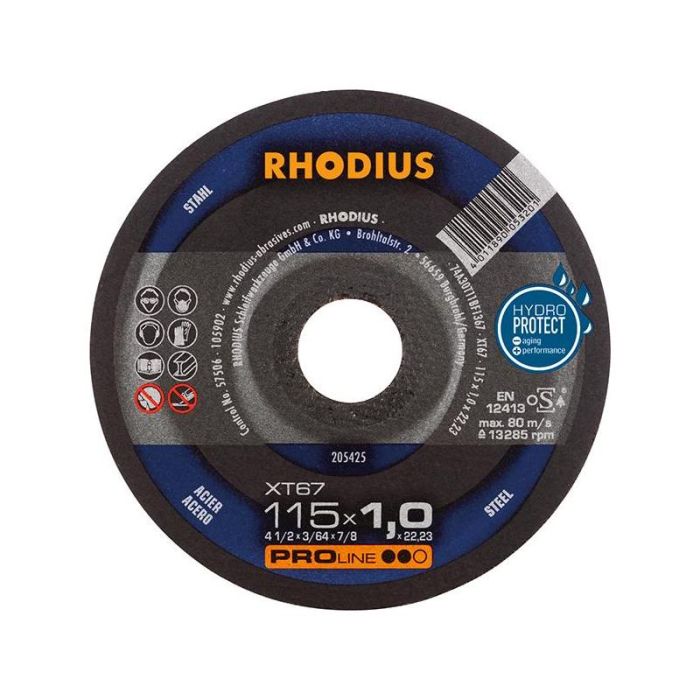 RHODIUS - Disc de taiere XT67 115x1.0mm [205425]