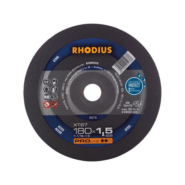 RHODIUS - Disc de taiere XT67 180x1.5mm [205710]