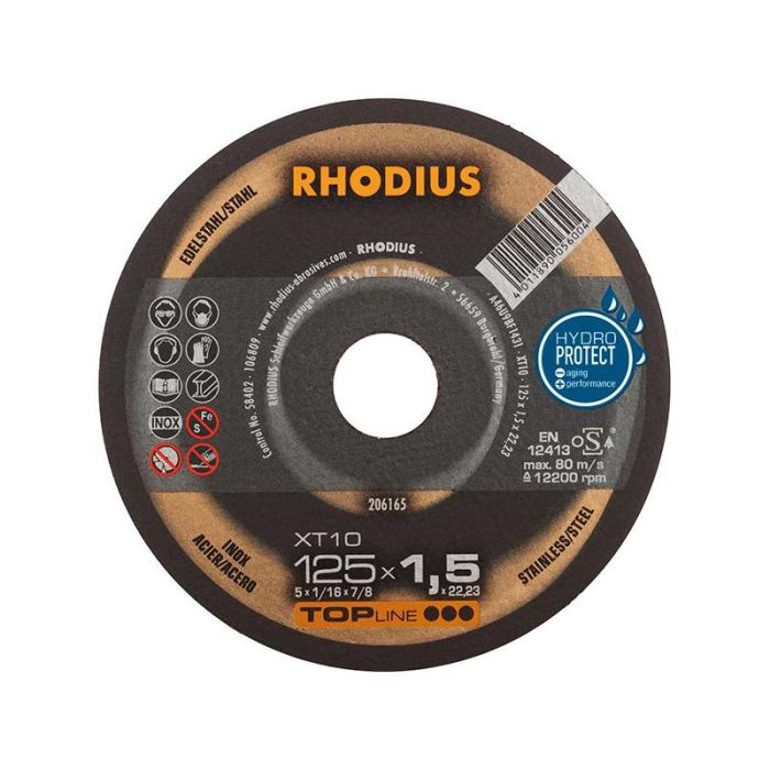 RHODIUS - Disc de taiere XT10 125x1.5mm [206165]