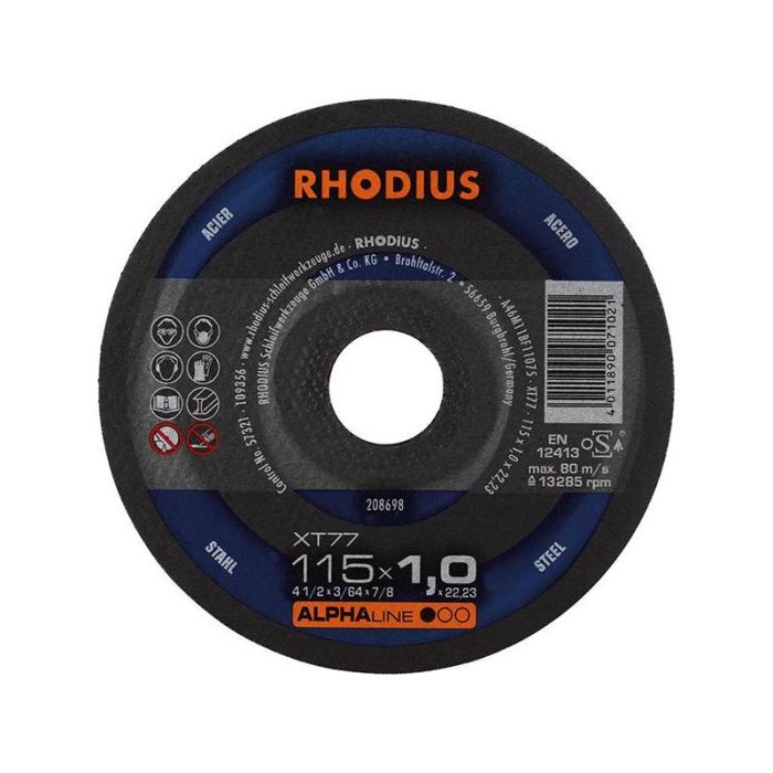 RHODIUS - Disc de taiere XT77 115x1.0mm [208698]