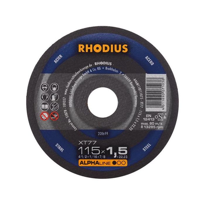 RHODIUS - Disc de taiere XT77 115x1.5mm [208699]