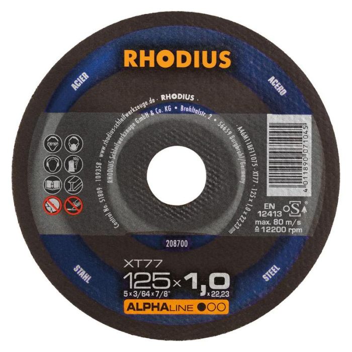 RHODIUS - Disc de taiere XT77 125x1.0mm [208700]