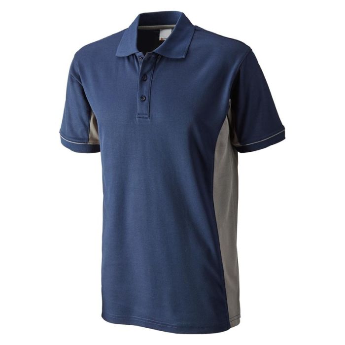 promodoro - Tricou Polo Function Contrast, albastru/gri, mas. XXL