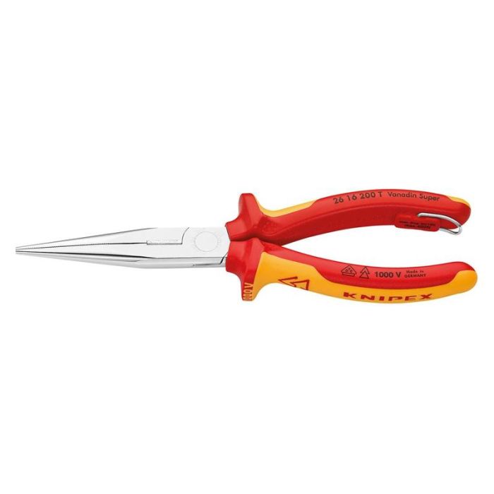 KNIPEX - Cleste cu varf semirotund si ascutit VDE cu manere multicomponent 200mm [2616200T]