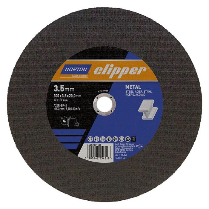 Norton - Disc de taiere metal A24R, 300x3.5x20mm [66253371525]