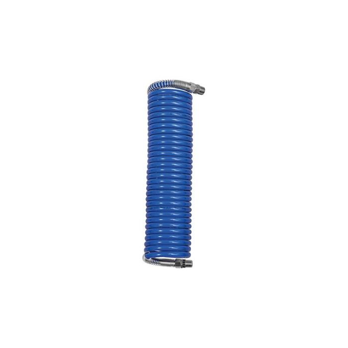 Riegler - Furtun aer comprimat spiralat, albastru, AG G1/4", 8x6mm, 5m [SP8500PA]