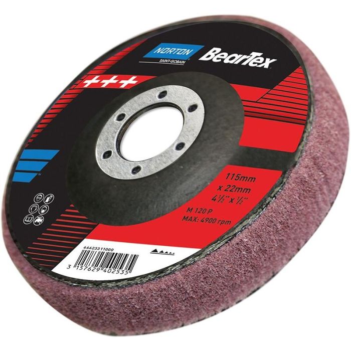 Norton - Disc abraziv fleece, 115mm, P120