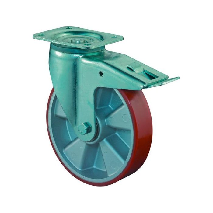 BS Rollen - Rola pivotanta 250mm l620.b90 pl., turnat poliur, kl, fix l620.b90.250 [L620.B90.250]