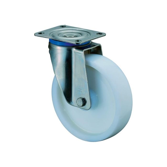 BS Rollen - Rotita pivotanta 125mm placa hs100, plastic alb, er, rl hs100.b14.125 [HS100.B14.125]