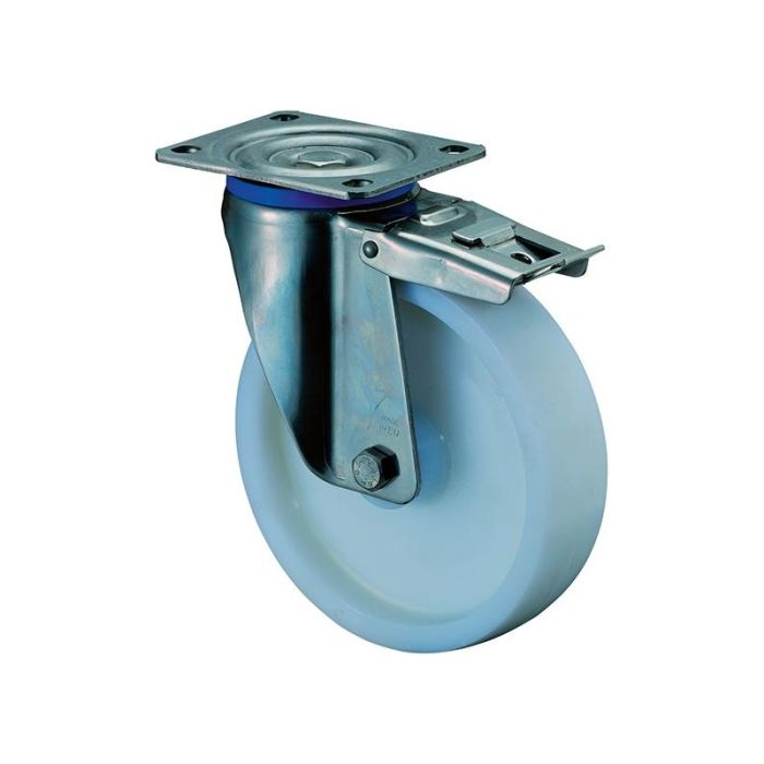 BS Rollen - Rola pivotanta 200mm hs120 plastic placat alb, er, rl, fixa hs120.b14.200