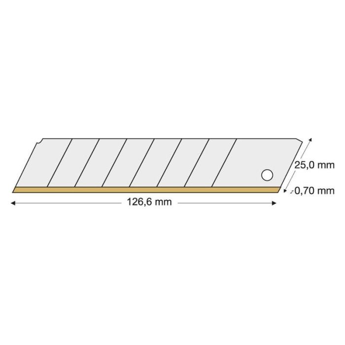 Lutz Blades - Lama cutter TiN 25mm, 10 bucati [2013.0700.TiN.10]