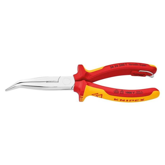 KNIPEX - Cleste plat si rotund VDE 200mm cu agatatoare [2626200T]