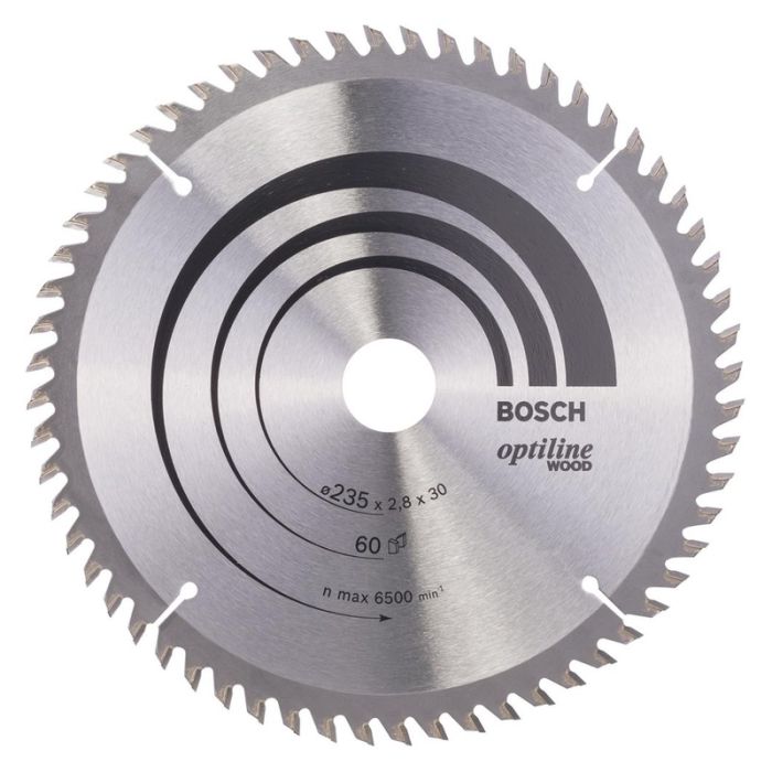 BOSCH - Panza fierastrau circular HM Optiline Wood, 235x2.8/1.8x30mm, 60 dinti [2608641192]