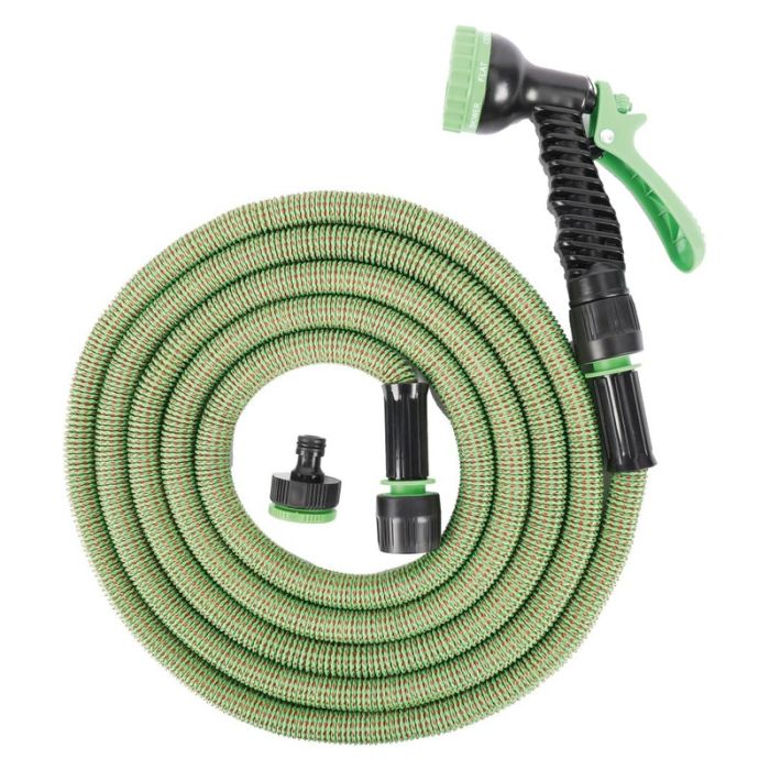 FLORAWORLD - Furtun de gradina extensibil Classic, 10m + set de fitinguri din plastic [20149]