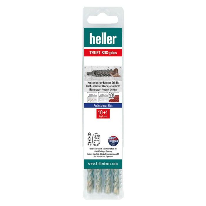 Heller - Burghiu pentru beton SDS-Plus Trijet Ultimate 10x100/160mm 10+1 bucati [31012]