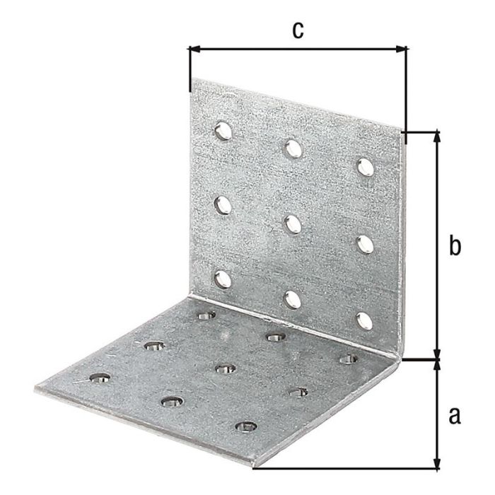 Alberts - Placa perforata unghi vz, 60x60x60 [330750]