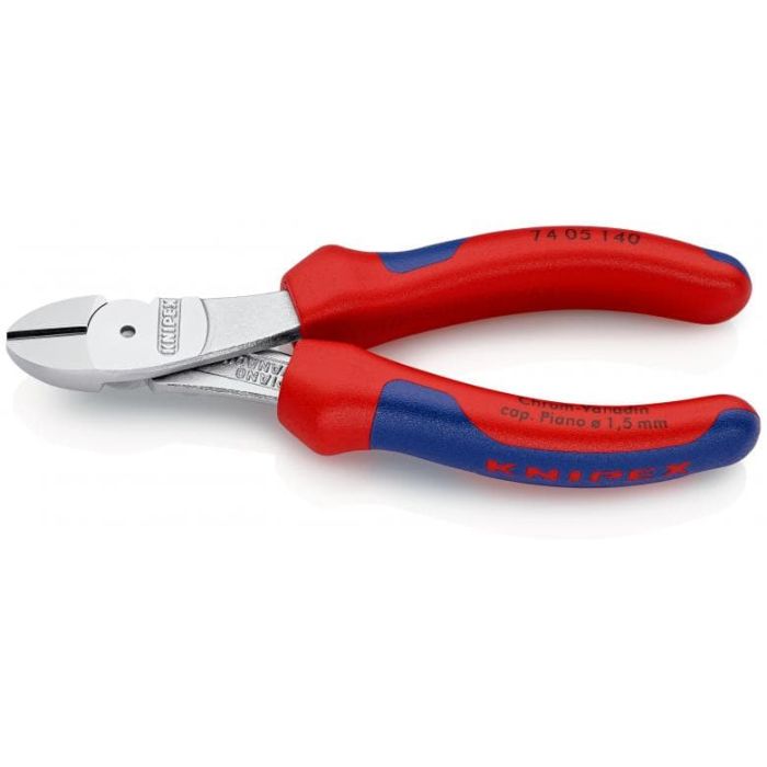 Knipex - Cleste cromat cu tais si manere multicomponente 140 mm [7405140]