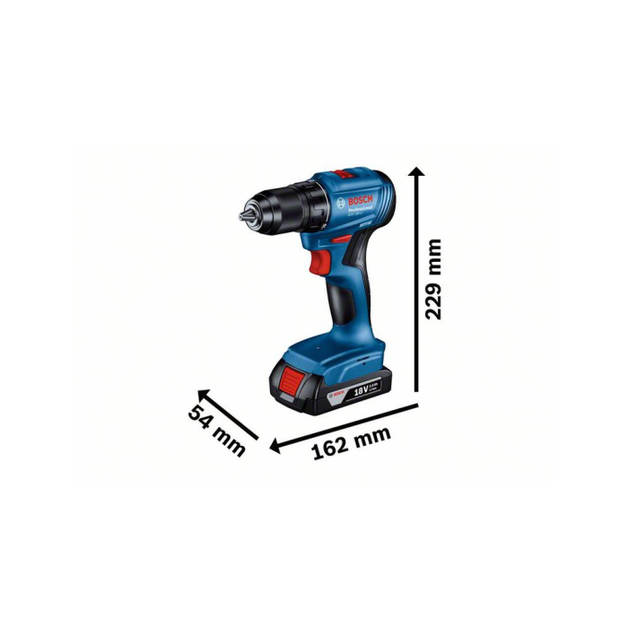 BOSCH - Masina de gaurit si insurubat 50Nm, GSR 185-LI, cu 2 acumulatori Li-Ion 18V, 2.0Ah, incarcator, valiza [06019K3000]