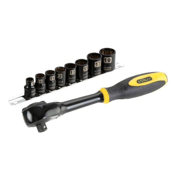 STANLEY - Set capete tubulare 3/8” cu clichet, FatMax / 9 piese [0-94-606]