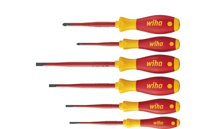 wiha - Set surubelnite electricieni, SoftFinish, slimFix drepte, Pozidriv, 6 piese [WH36455]