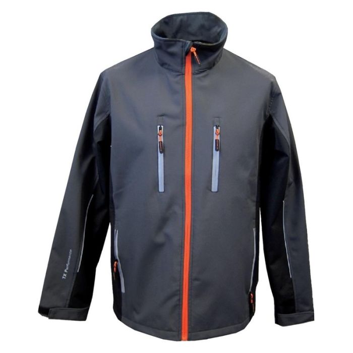 No Name - Jacheta softshell, gri inchis/negru, mas. L [4055316185404]