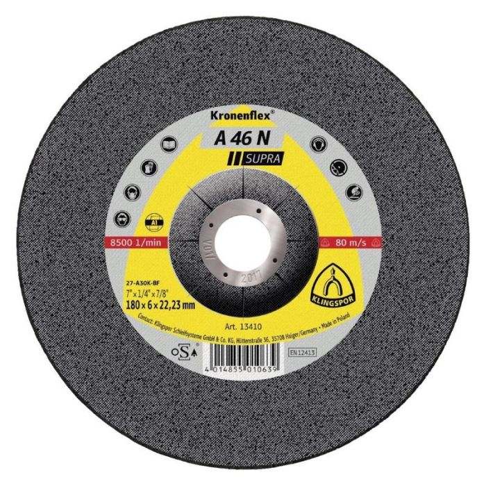 KLINGSPOR - Disc de slefuit A46N Supra 180x8mm [13415]