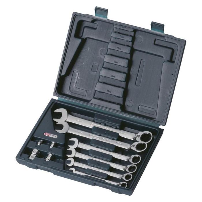 KS Tools - Set chei combinate cu clichet 8-19mm, 10 piese [5034647]