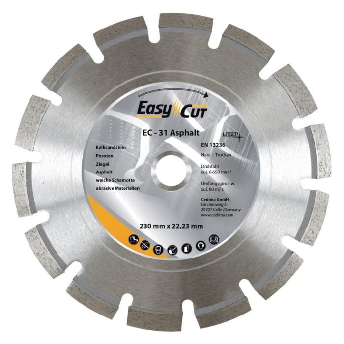 Cedima - Disc de taiere diamantat EC-31, 230x2.4x10x22.23mm [10000840]