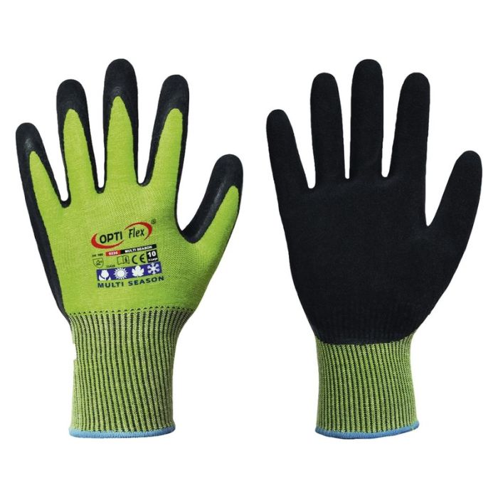 Optiflex - Manusi protectie MultiSeason, verde/negru, mas. 10 [0235/10]