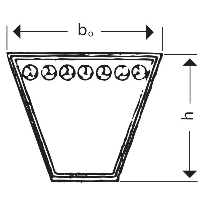 Cureaua trapezoidala DIJ 2215, profil C, 22x2413mm