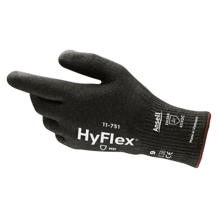 Ansell - Manusi Hyflex 11-751, negru, mas. 9