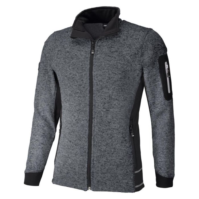 FHB - Jacheta fleece tricot CHRISTOPH, antracit/negru, mas. XL [79595-1220-XL]