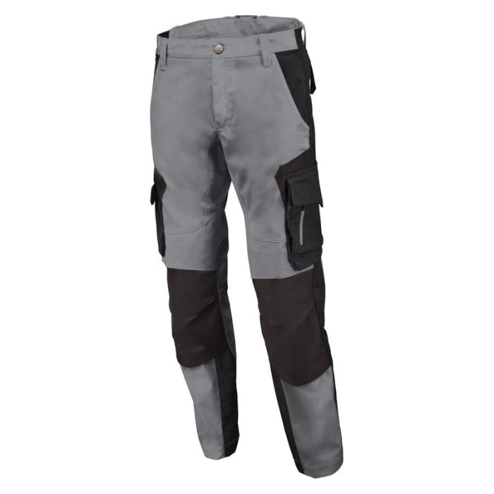 FHB - Pantaloni de lucru Florian, gri/negru, mas. 48 [125100-1120-48]