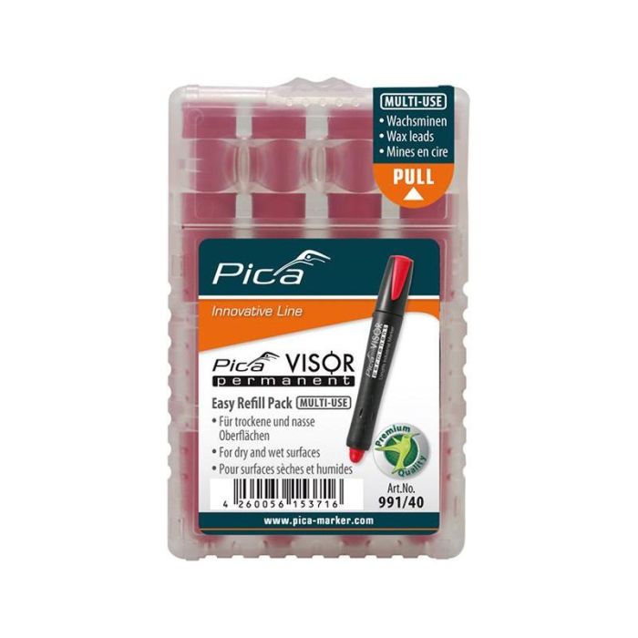 Pica - Set rezerva pentru marker permanent VISOR Industrial rosu [991/40]