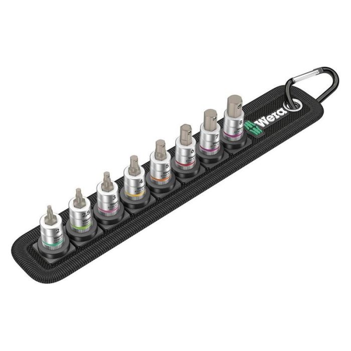 Wera - Set cap chei tubulare cu bit HEX 1/4", cu functie de fixare 2-8x28mm, 8 piese [05003881001]