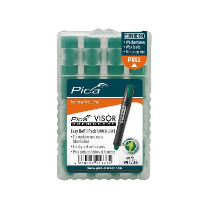 Pica - Set rezerva pentru marker permanent VISOR Industrial verde [991/36]