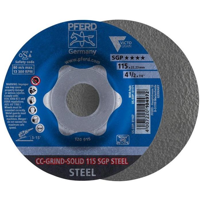 Pferd - Piatra polizor CC-Grind Solid SGP STEEL 115mm [64187116]