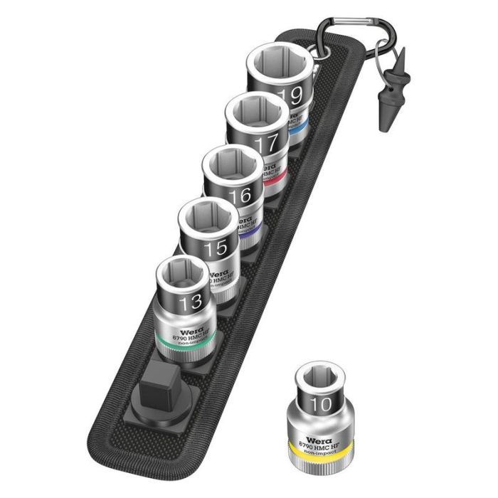 Wera - Set capete chei tubulare 1/2" cu functie de fixare 6 piese [05003995001]