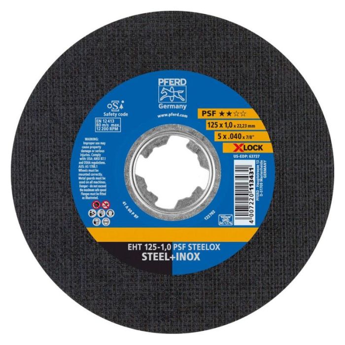 Pferd - Disc de taiere PSF X-LOCK STEELOX 115x1.6mm [61730124]