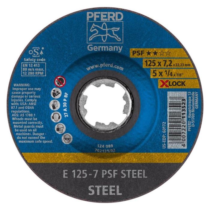 Pferd - Disc abraziv PSF X-LOCKSTEEL 115x7mm [62011115]