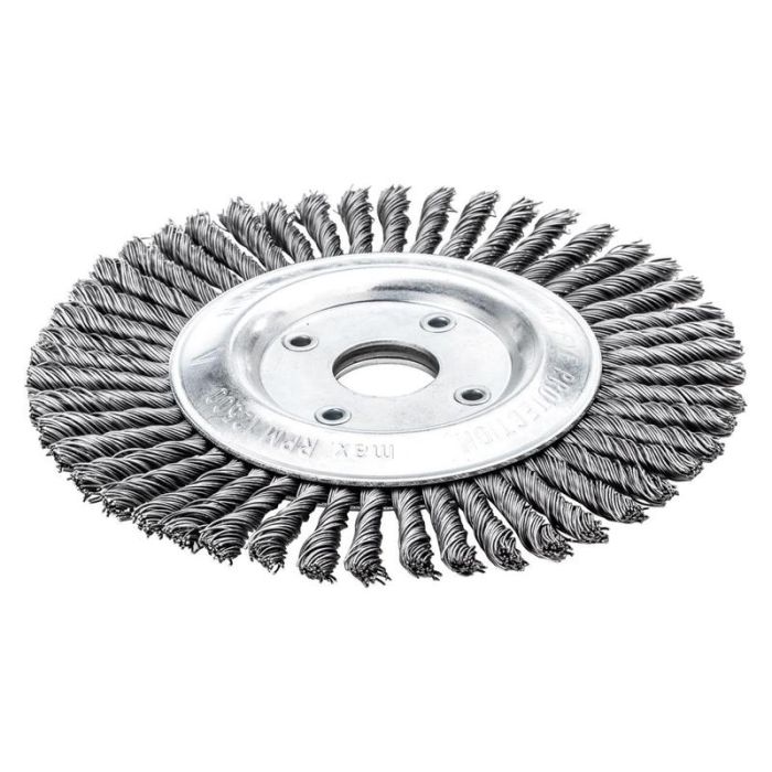 Lessmann - Perie de sarma din otel impletit pentru conducte 115x6mm [472201EZ]