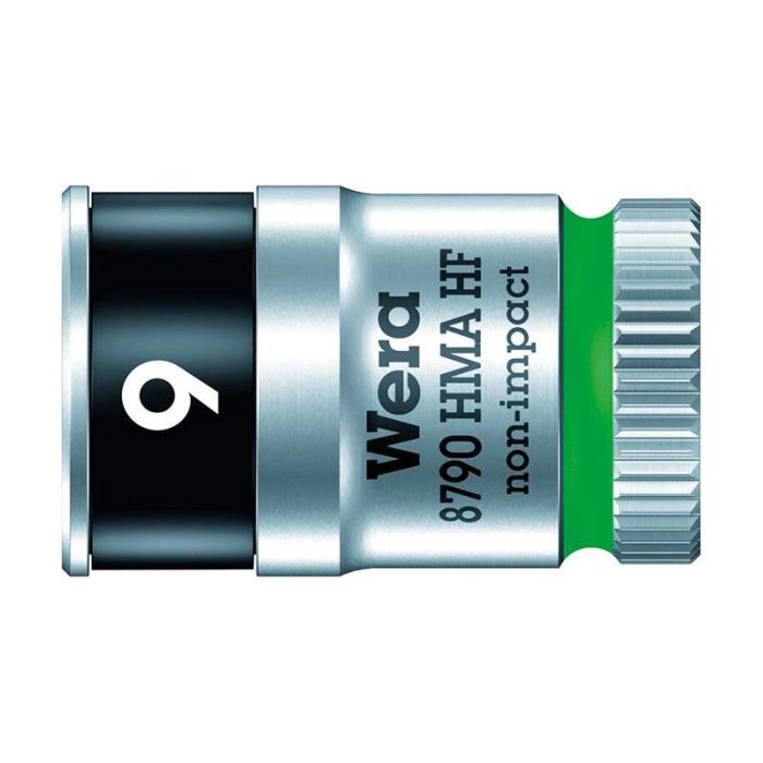 Wera - Cap cheie tubulara hexagonala 1/4", 9mm, cu functie de fixare [05003724001]