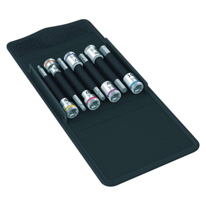 Wera - Set cap chei tubulare cu bit HEX lungi, 3/8" , 4-10 mm, 7 piese [05003180001]