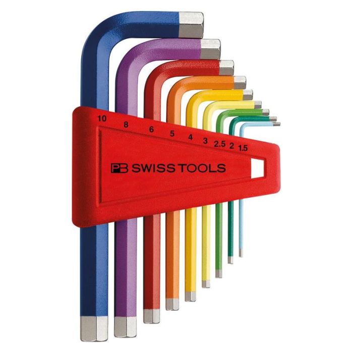 PB Swiss Tools - Set chei imbus 1.5-10mm Rainbow, 9 piese [PB210.H-10RB]