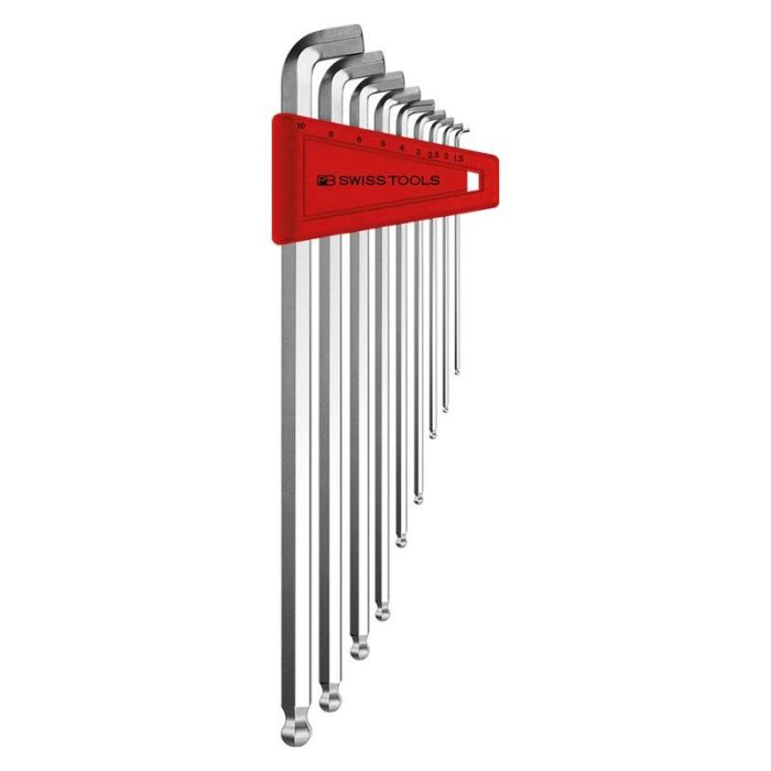 PB Swiss Tools - Set chei imbus 1.5-10mm 100degree cap cu bila, 9 piese [PB2212.LH-10]